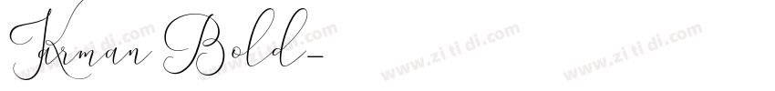 Karman Bold字体转换